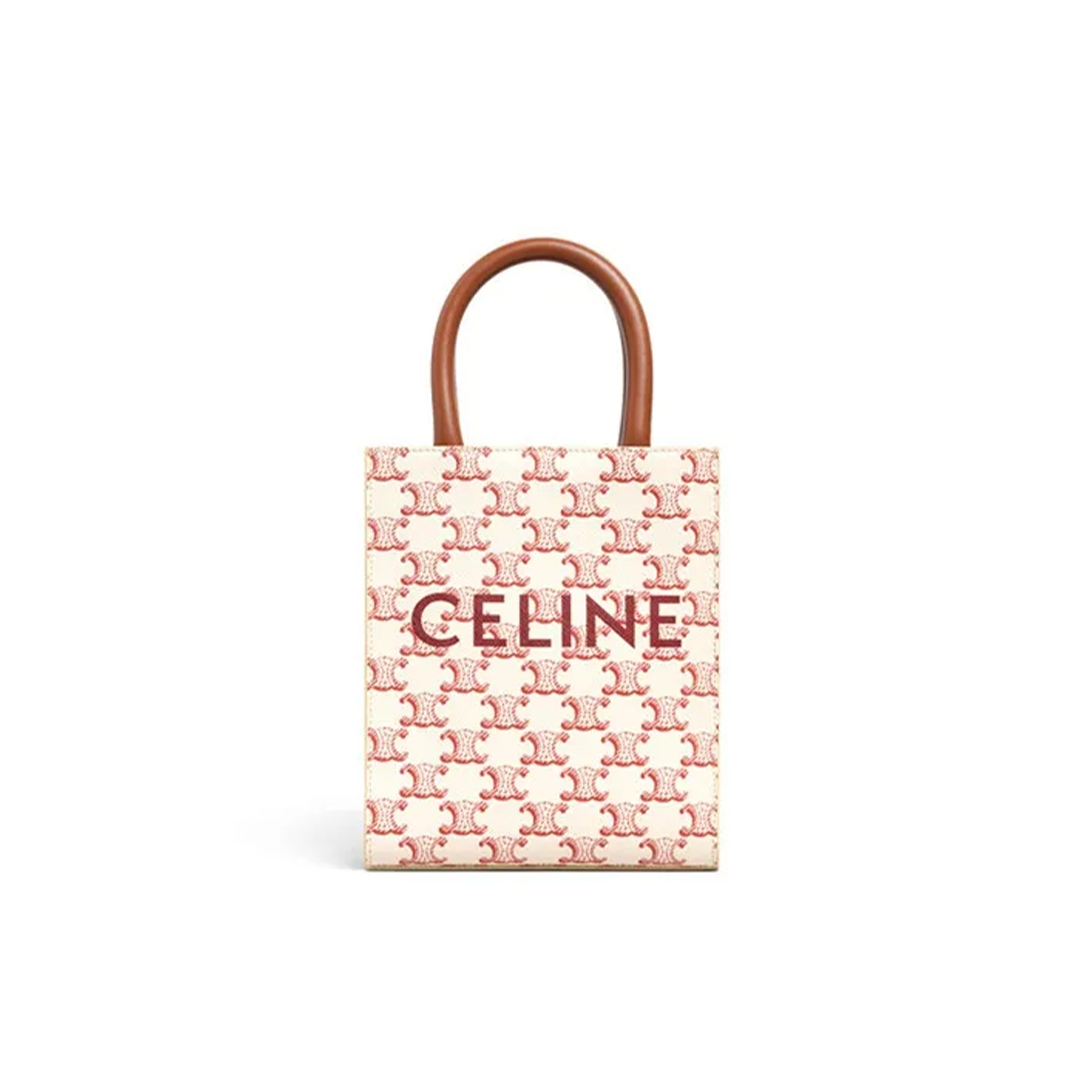 CELINE MINI TOTE IN CABAS TRIOMPHE PRINTS AND LEATHER 194372BZK.27ED (21*17*4cm)